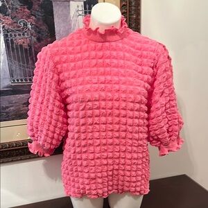 Pink Textured Women's Top by Simply Southern Large